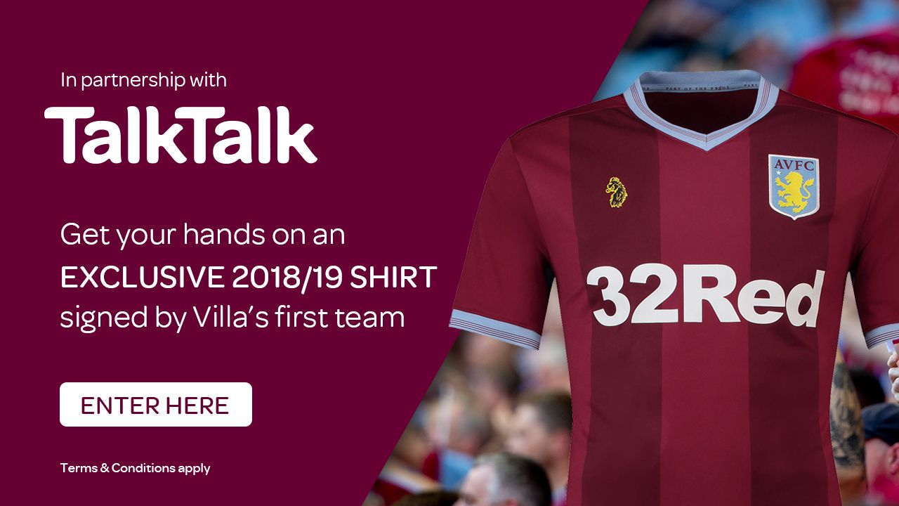 aston villa signed shirt