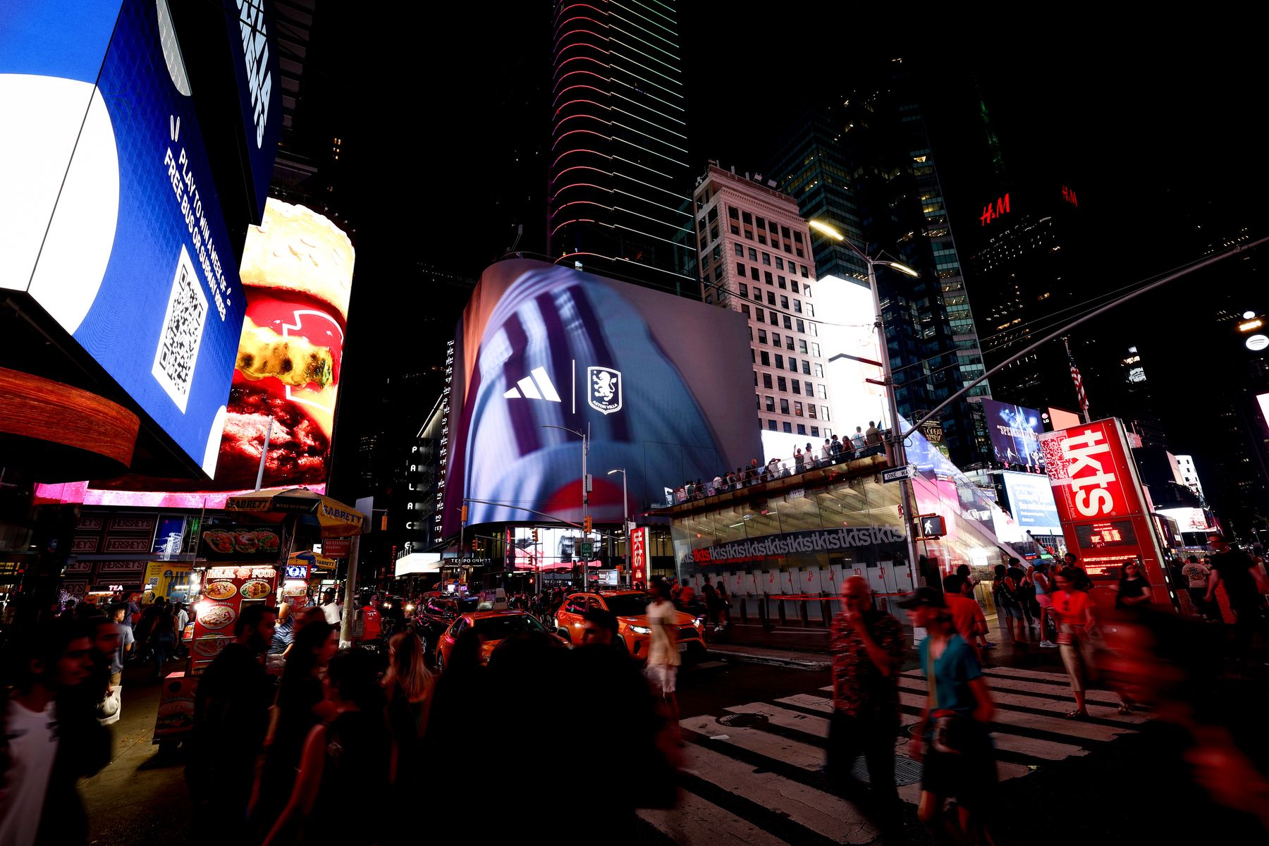 Aston Villa in Times Square, New York