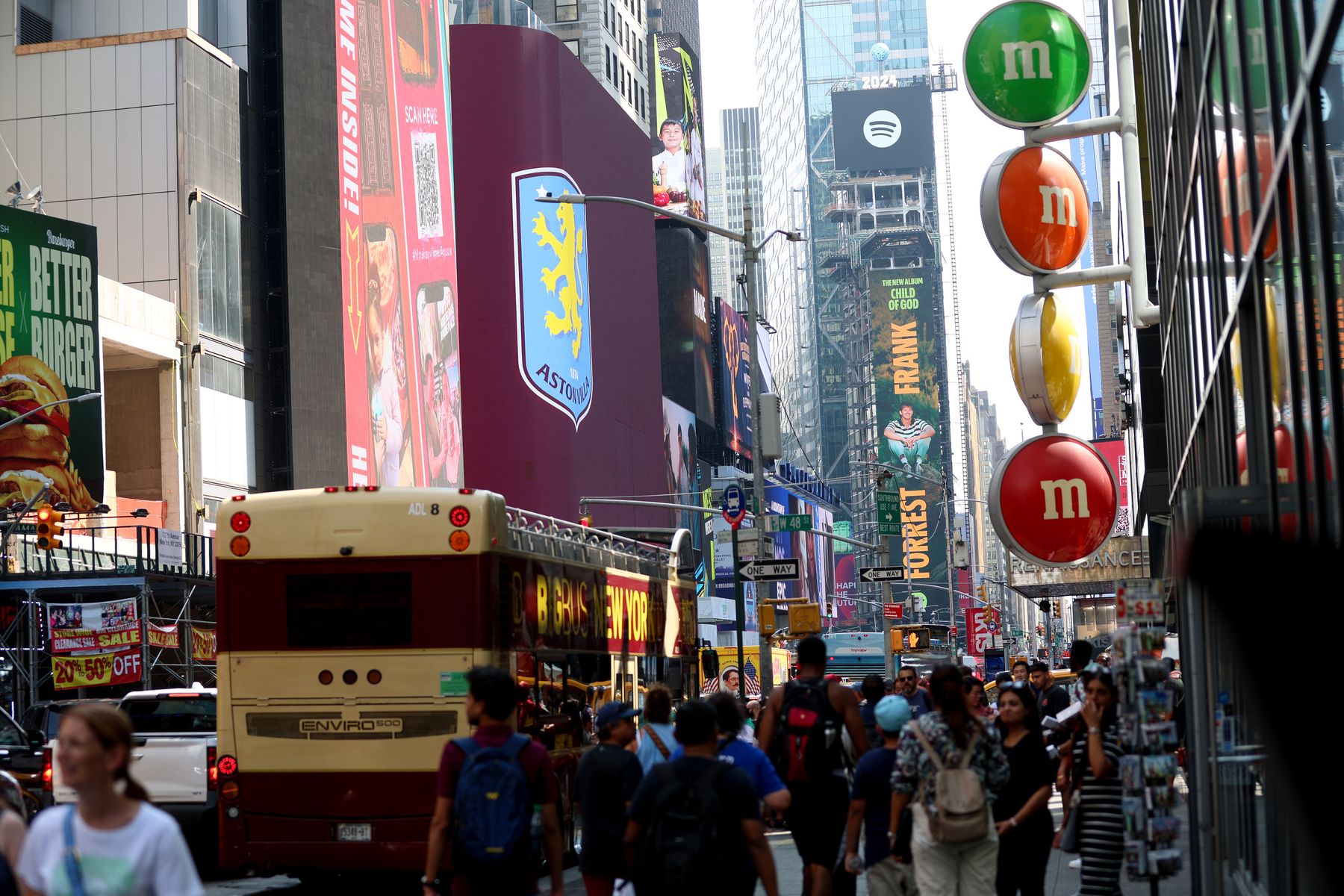 Aston Villa in Times Square, New York