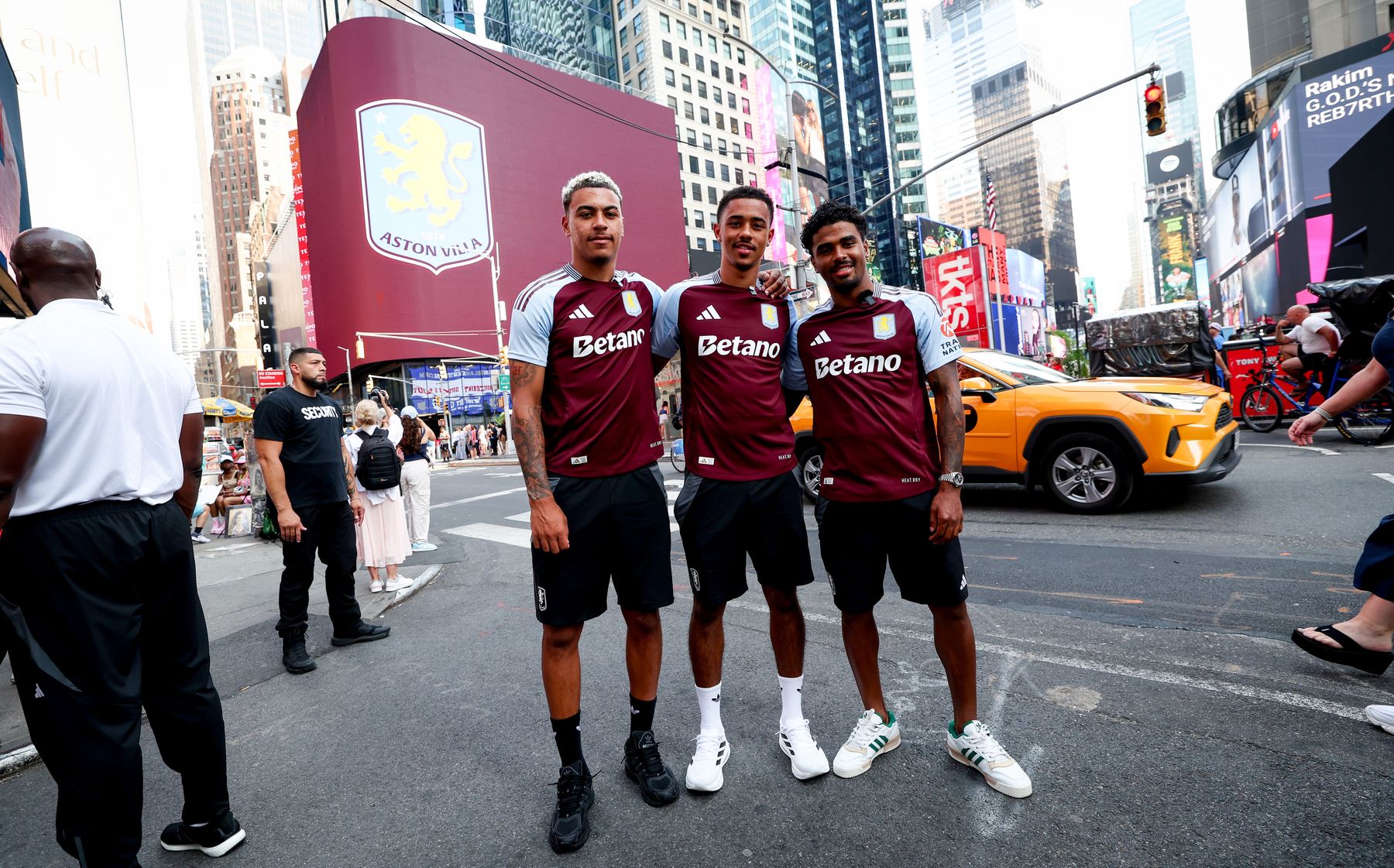 Aston Villa in Times Square, New York