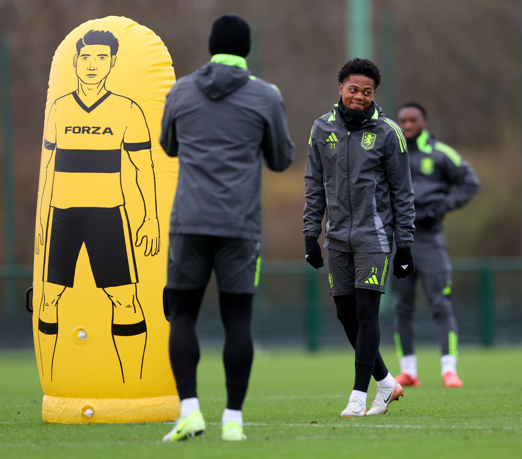 Aston Villa training pre-Manchester City