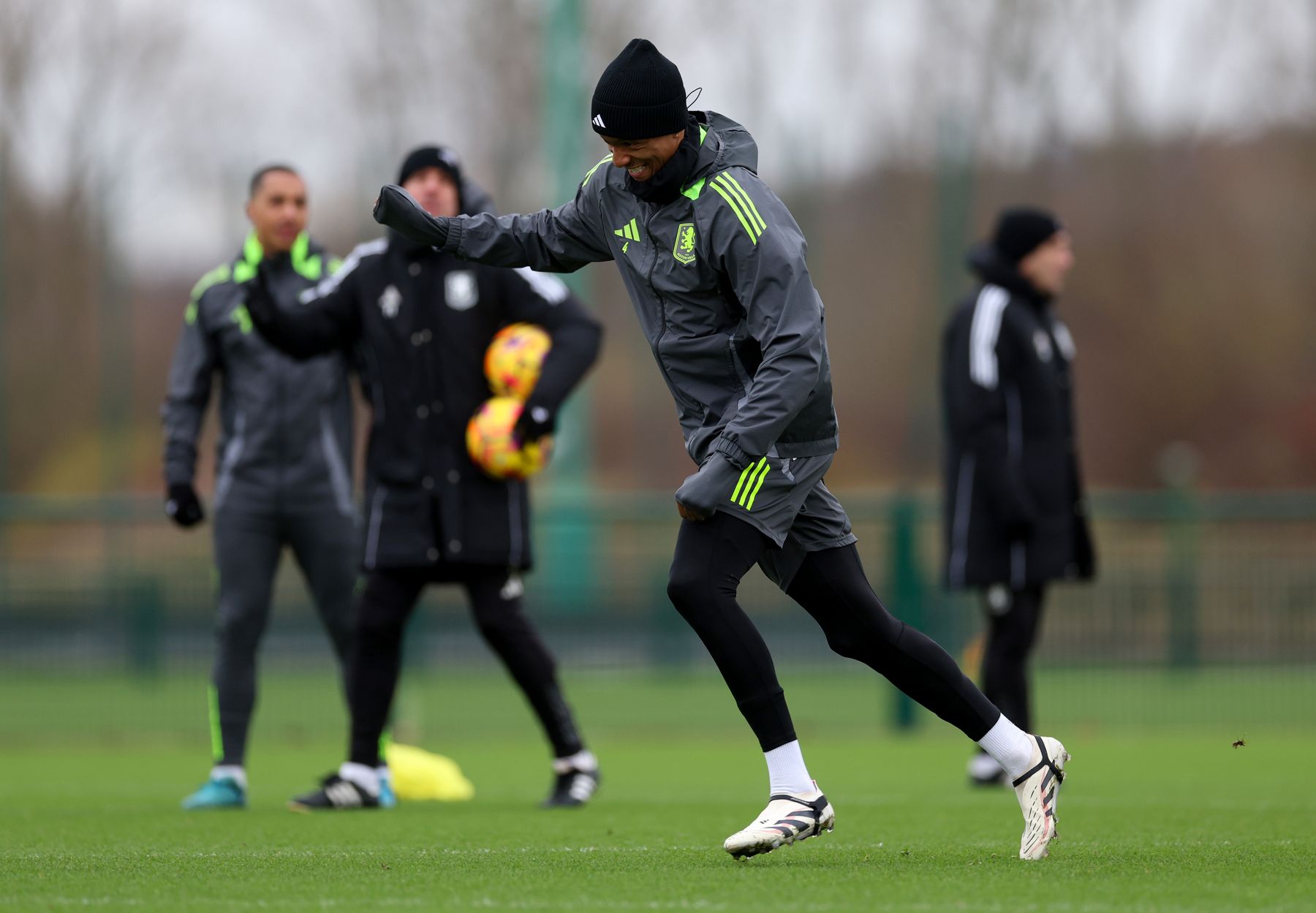 Aston Villa training pre-Manchester City