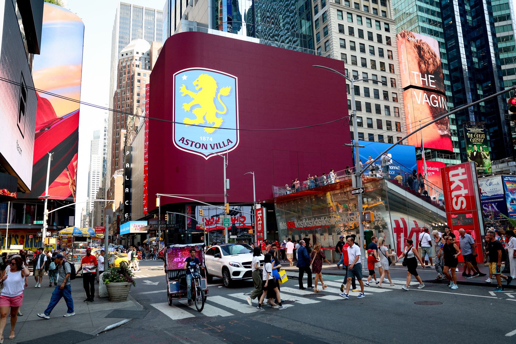 Aston Villa in Times Square, New York