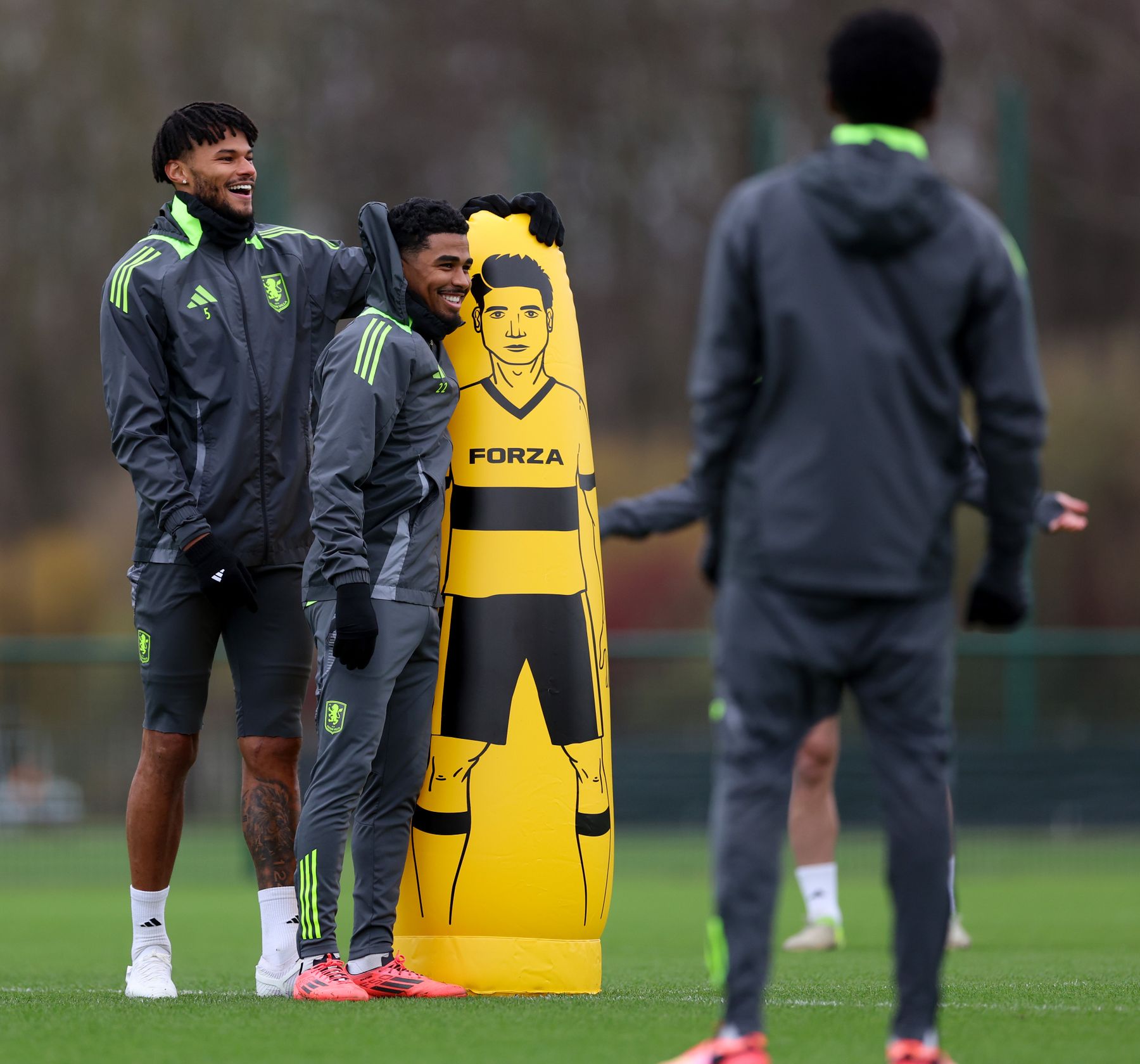 Aston Villa training pre-Manchester City