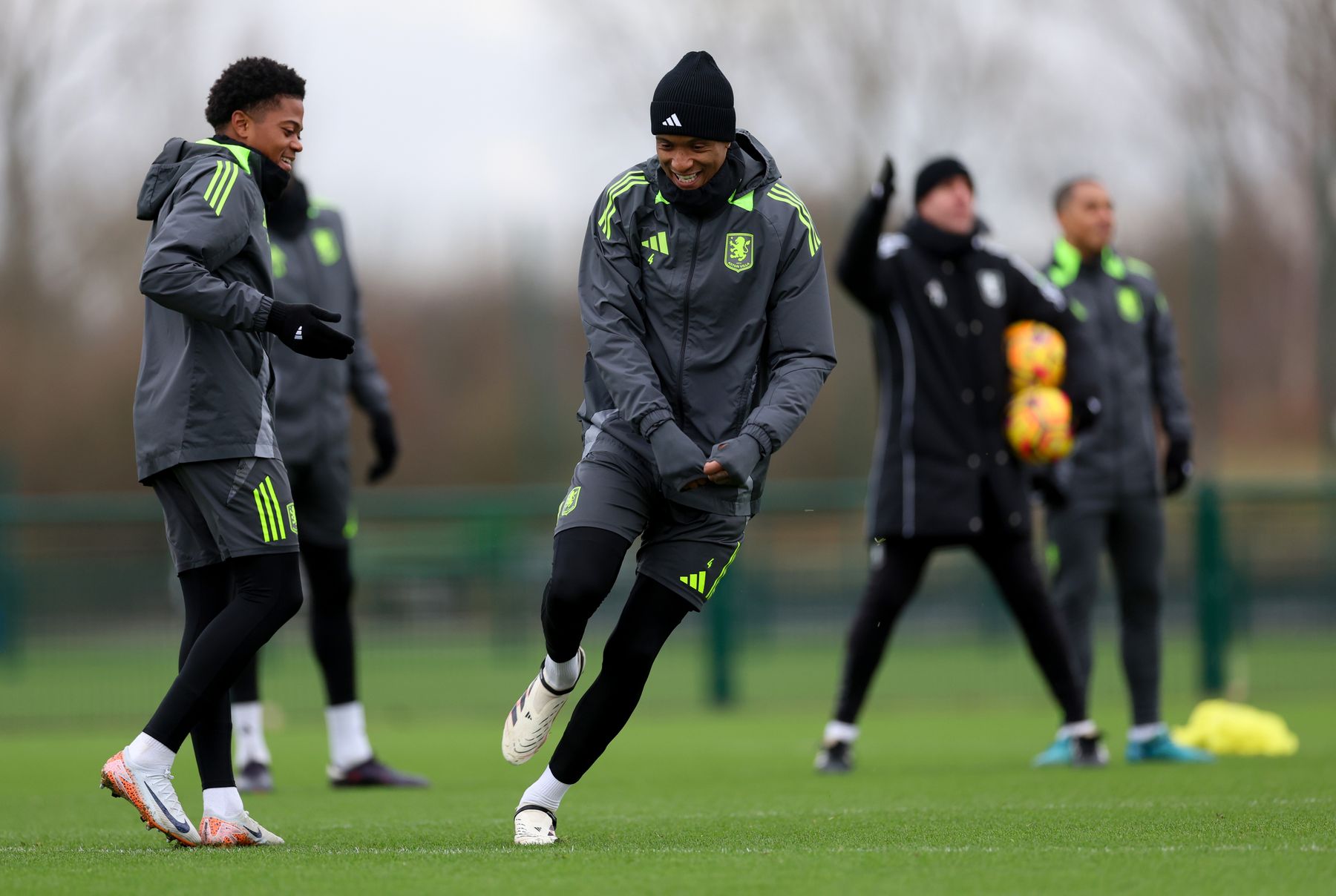 Aston Villa training pre-Manchester City