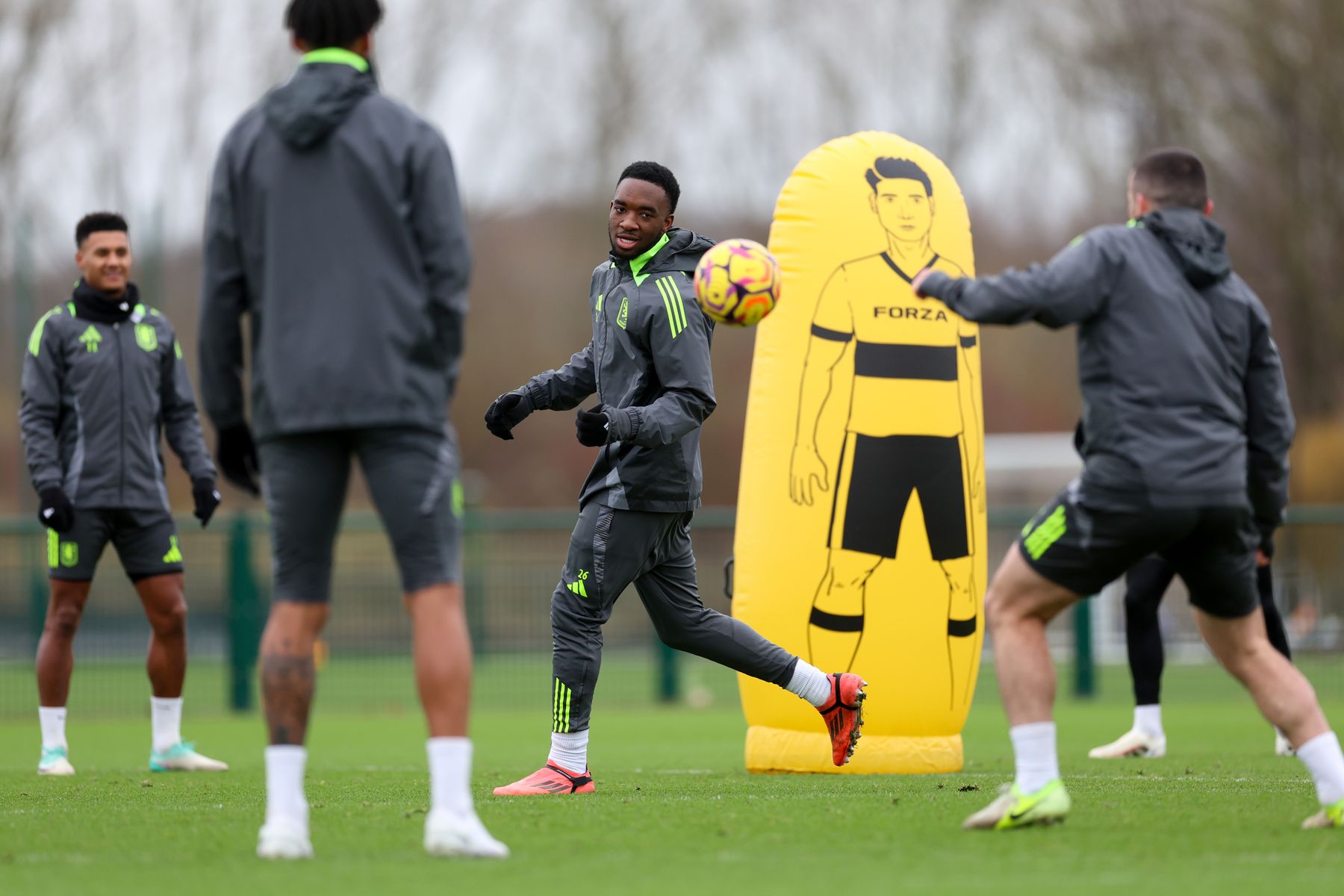 Aston Villa training pre-Manchester City