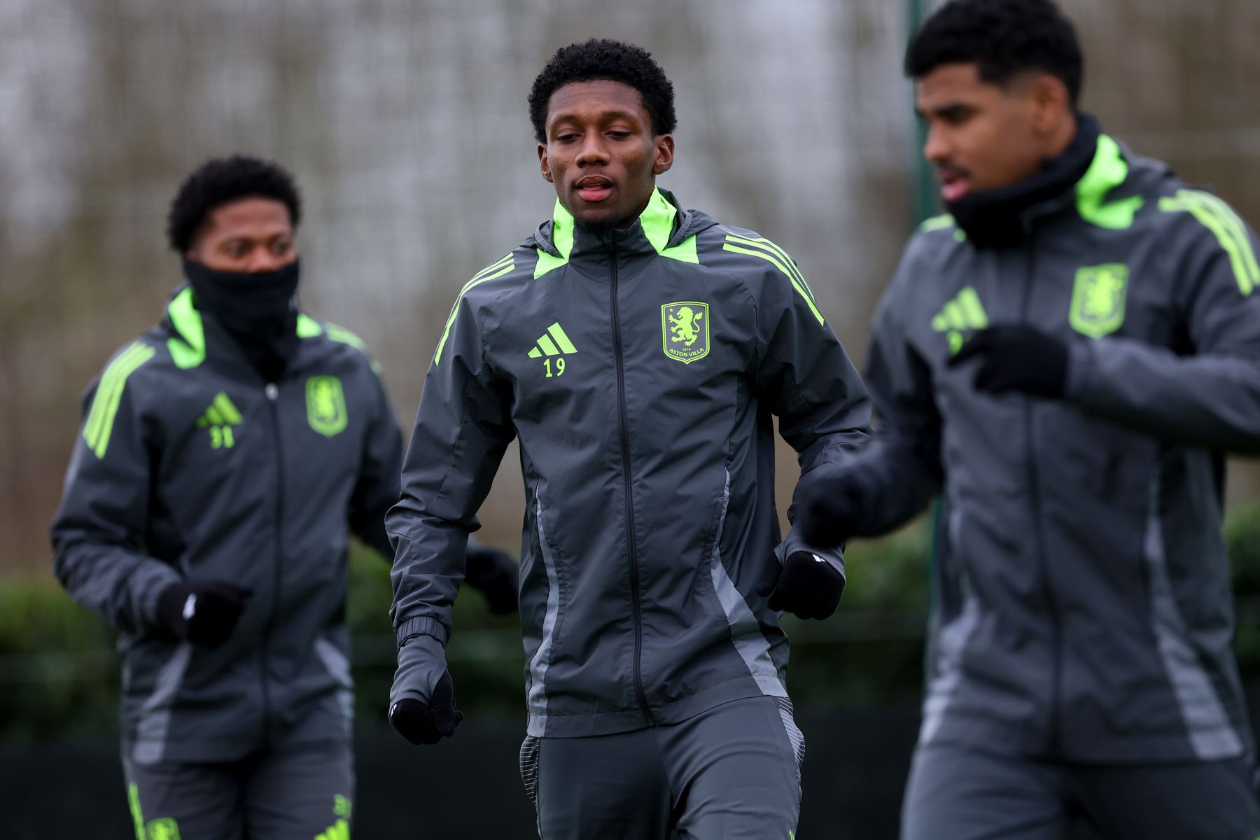 Aston Villa training pre-Manchester City