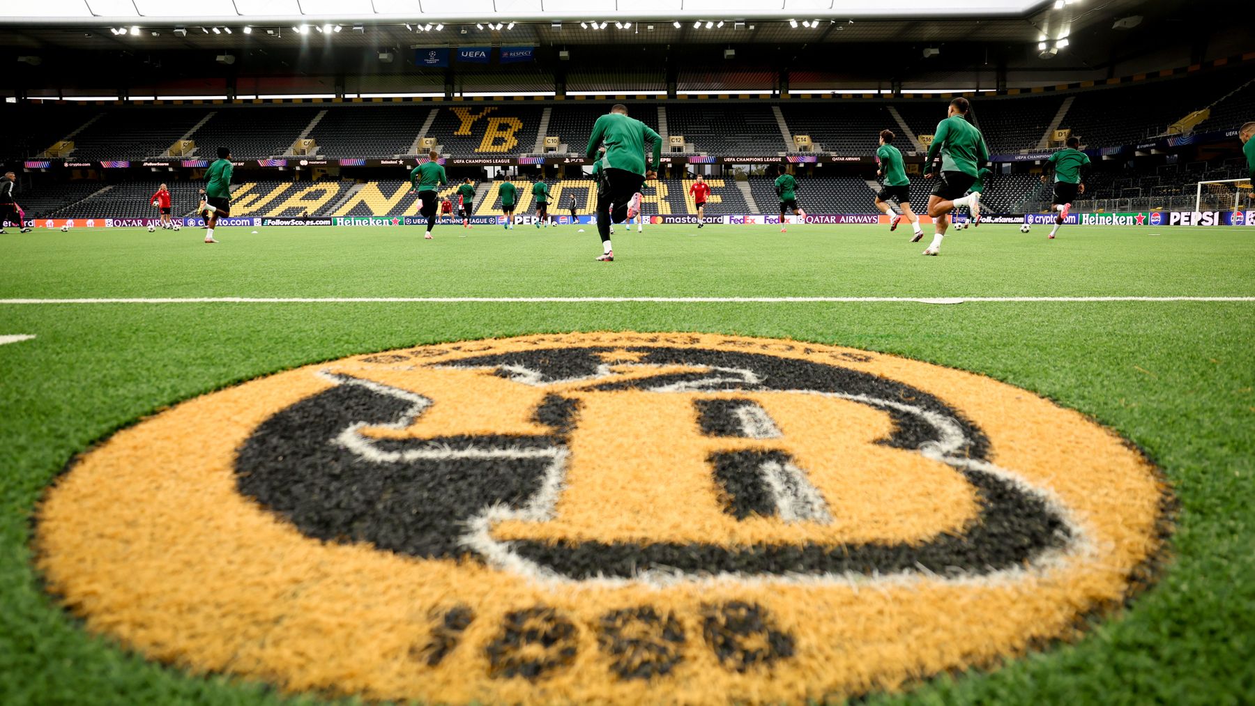 Aston Villa training ahead of BSC Young Boys