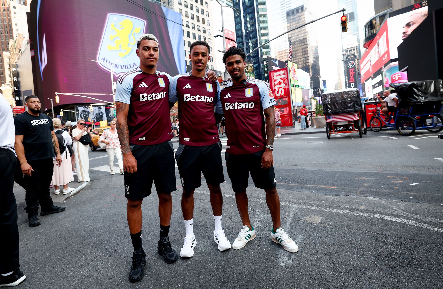 Aston Villa in Times Square, New York