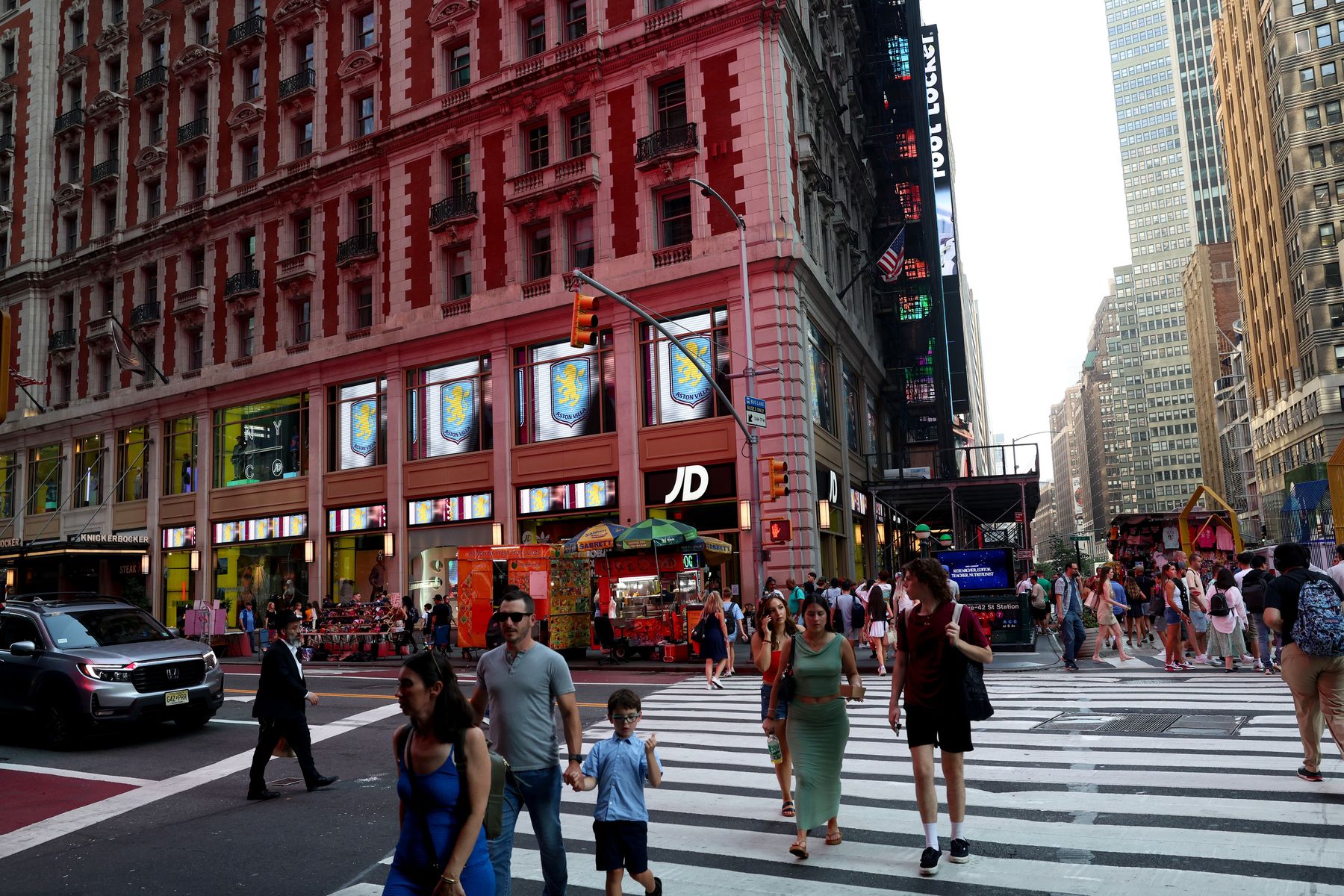 Aston Villa in Times Square, New York