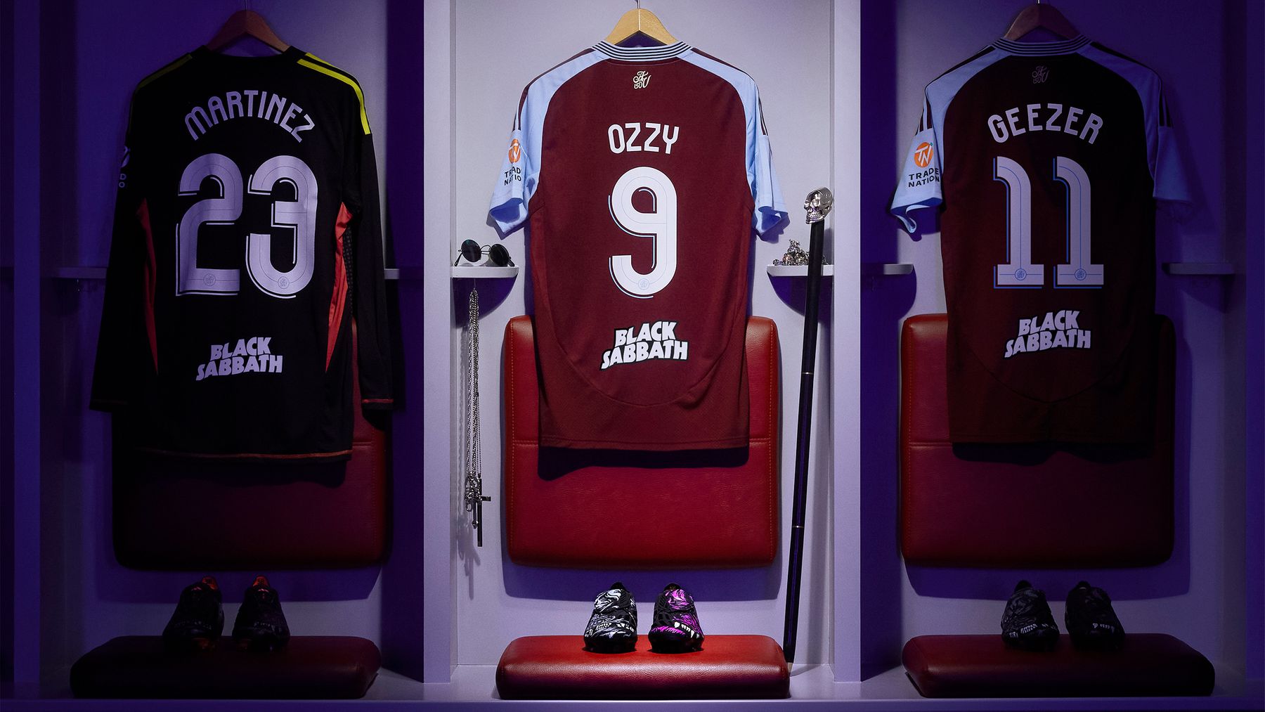 Aston Villa and adidas celebrate legacy of Ozzy Osbourne and Black Sabbath