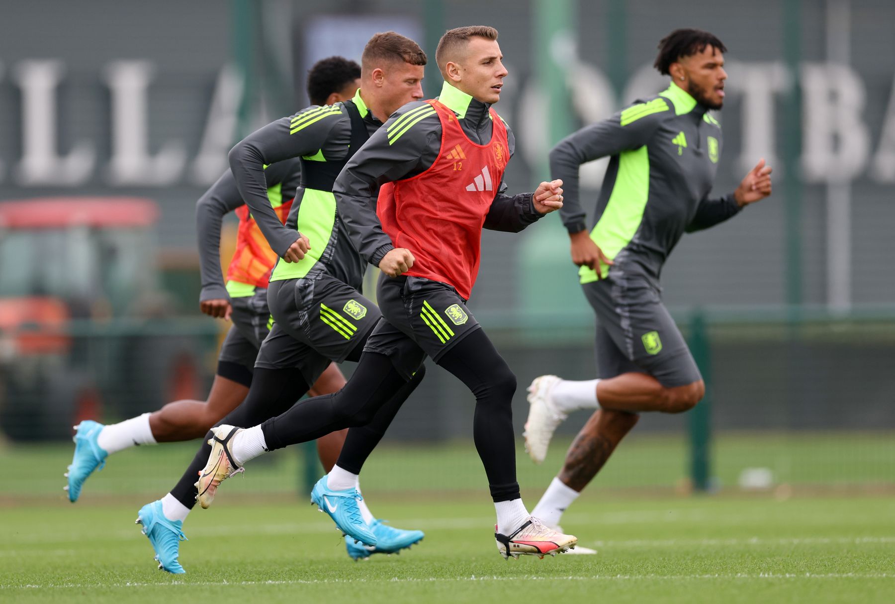 Aston Villa training pre-Wolves