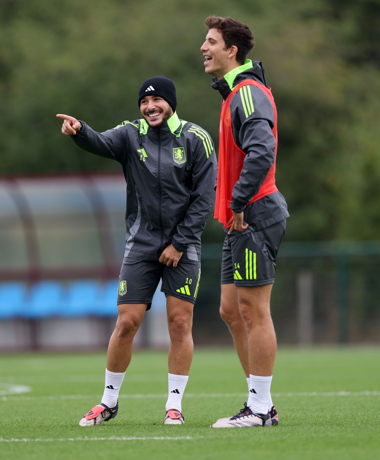 Aston Villa training pre-Wolves