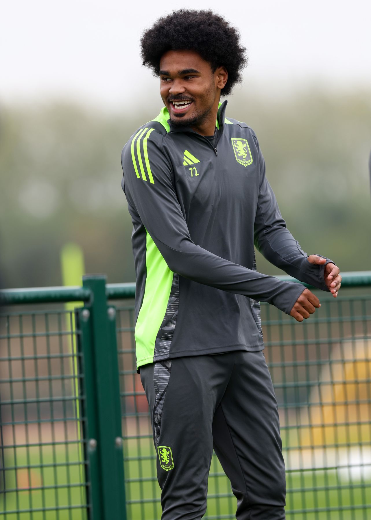 Aston Villa training pre-Wolves