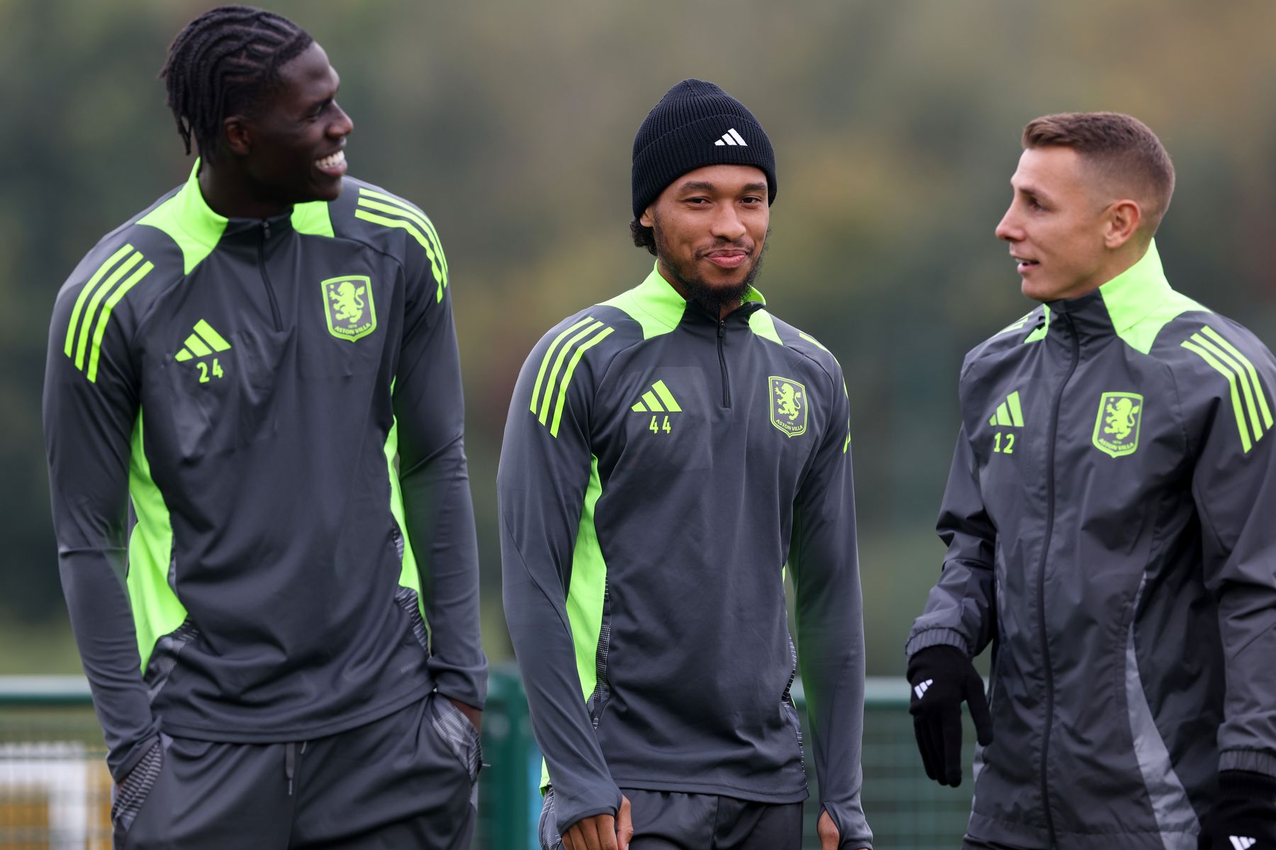 Aston Villa training pre-Wolves