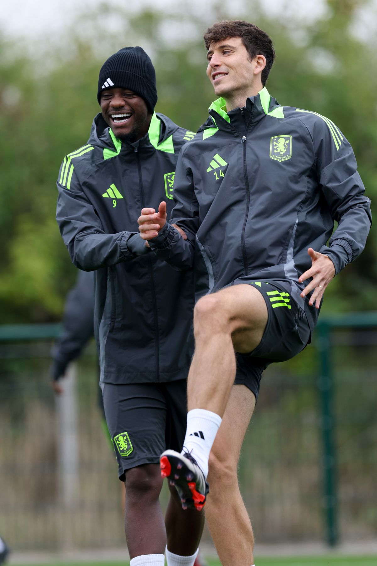 Aston Villa training pre-Wolves