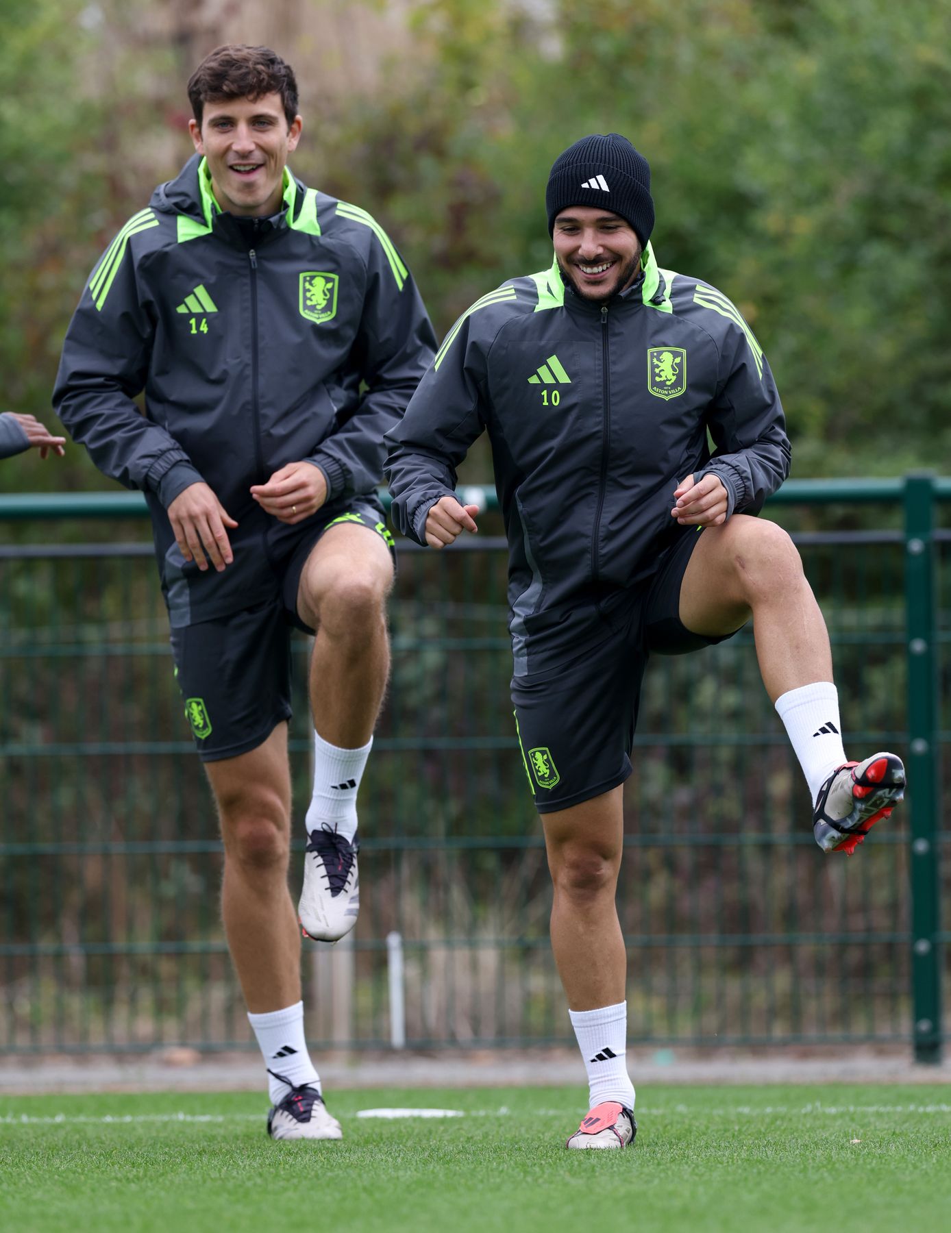 Aston Villa training pre-Wolves