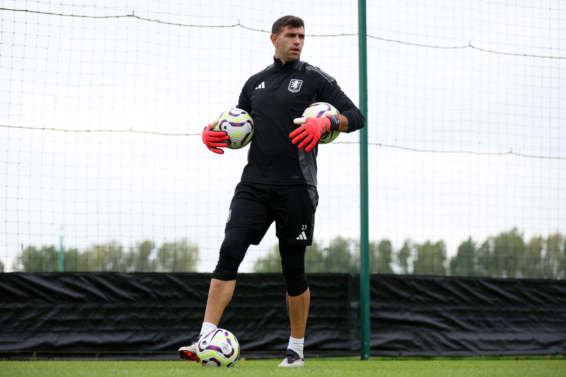 Aston Villa training pre-Wolves