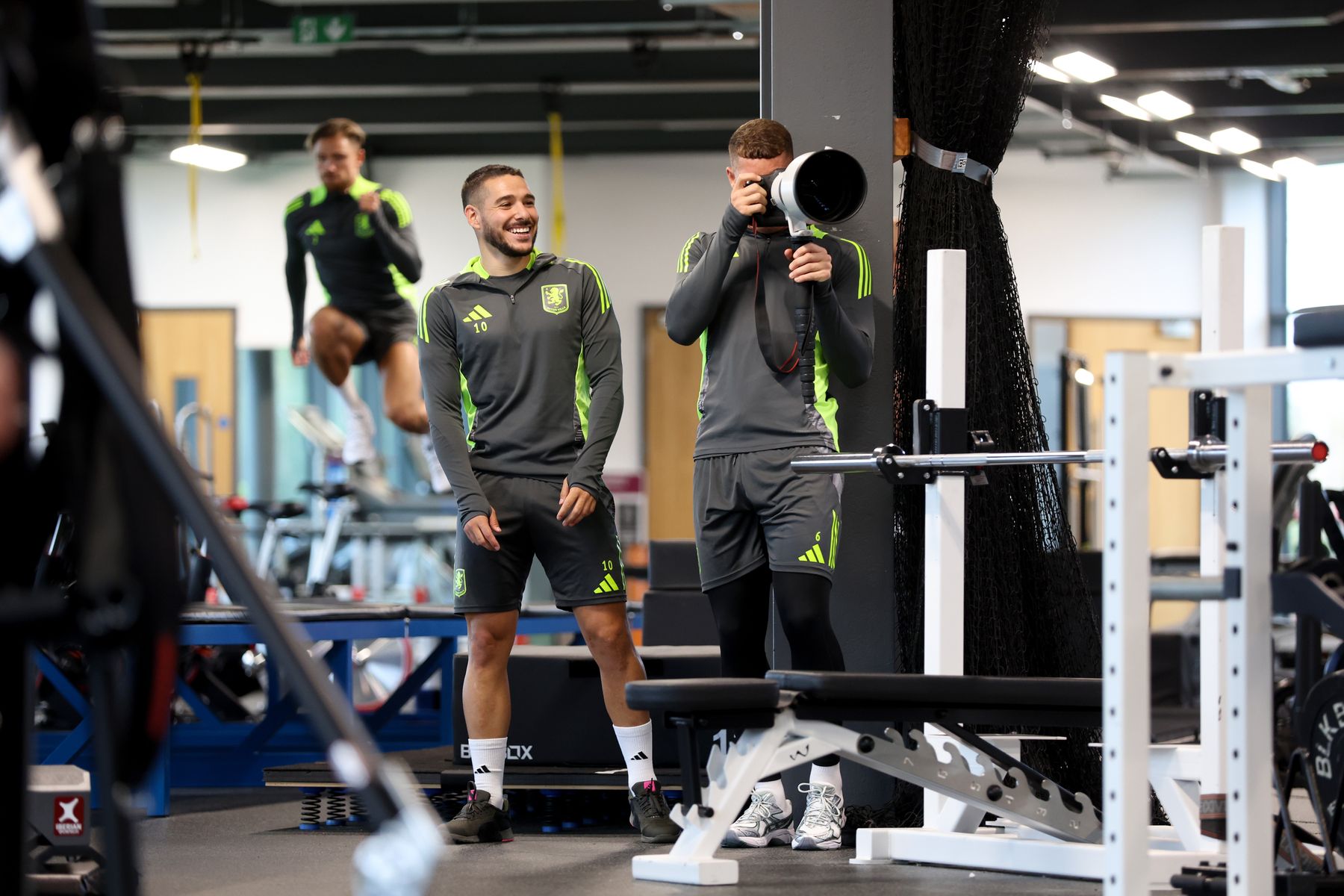 Aston Villa training pre-Wolves