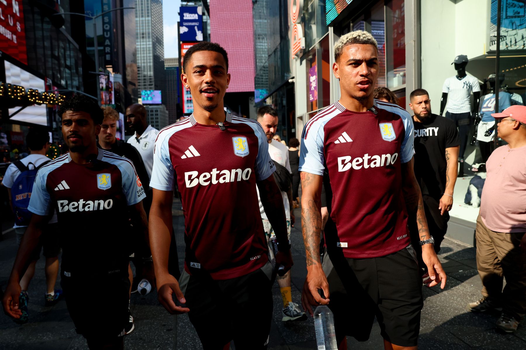 Aston Villa in Times Square, New York