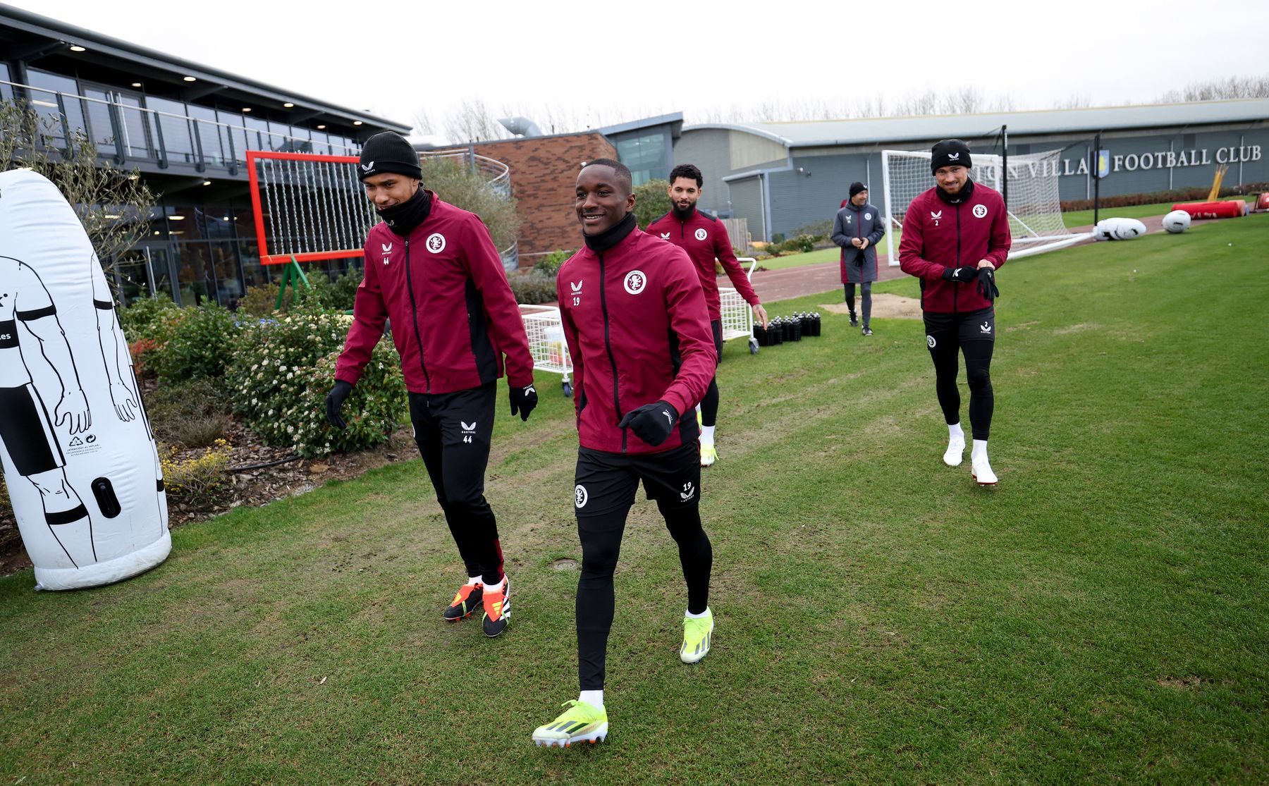 Aston Villa training pre-Chelsea FA Cup