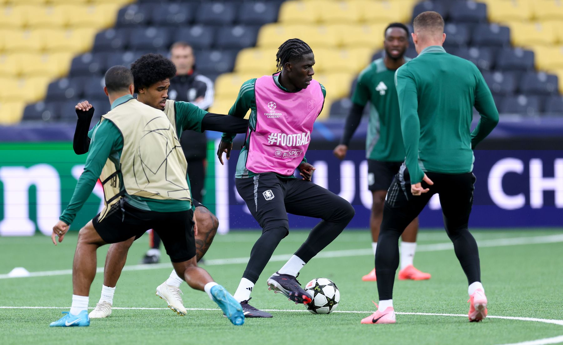 Aston Villa training ahead of BSC Young Boys