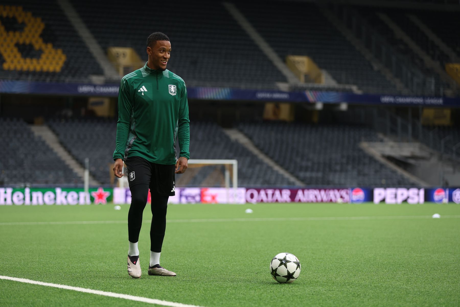 Aston Villa training ahead of BSC Young Boys