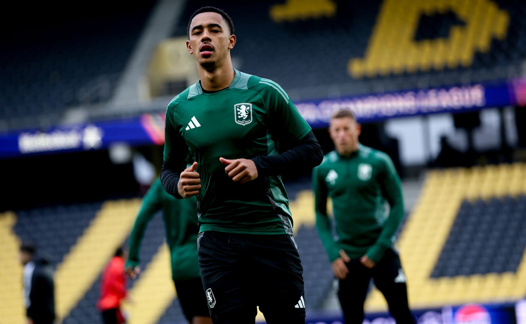 Aston Villa training ahead of BSC Young Boys