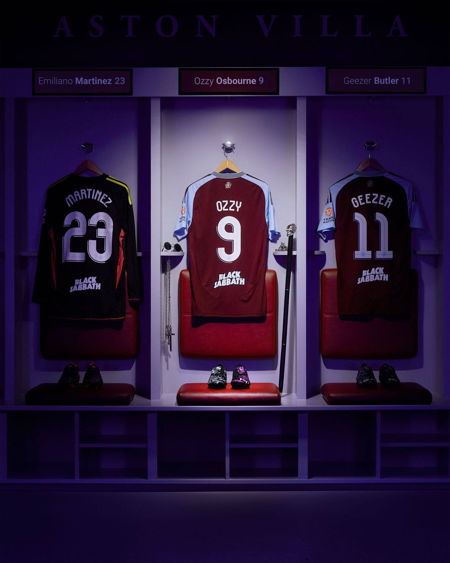 Aston Villa and adidas celebrate legacy of Ozzy Osbourne and Black Sabbath