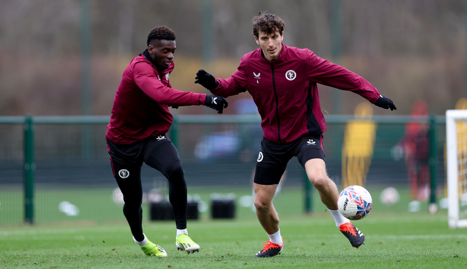 Aston Villa training pre-Chelsea FA Cup