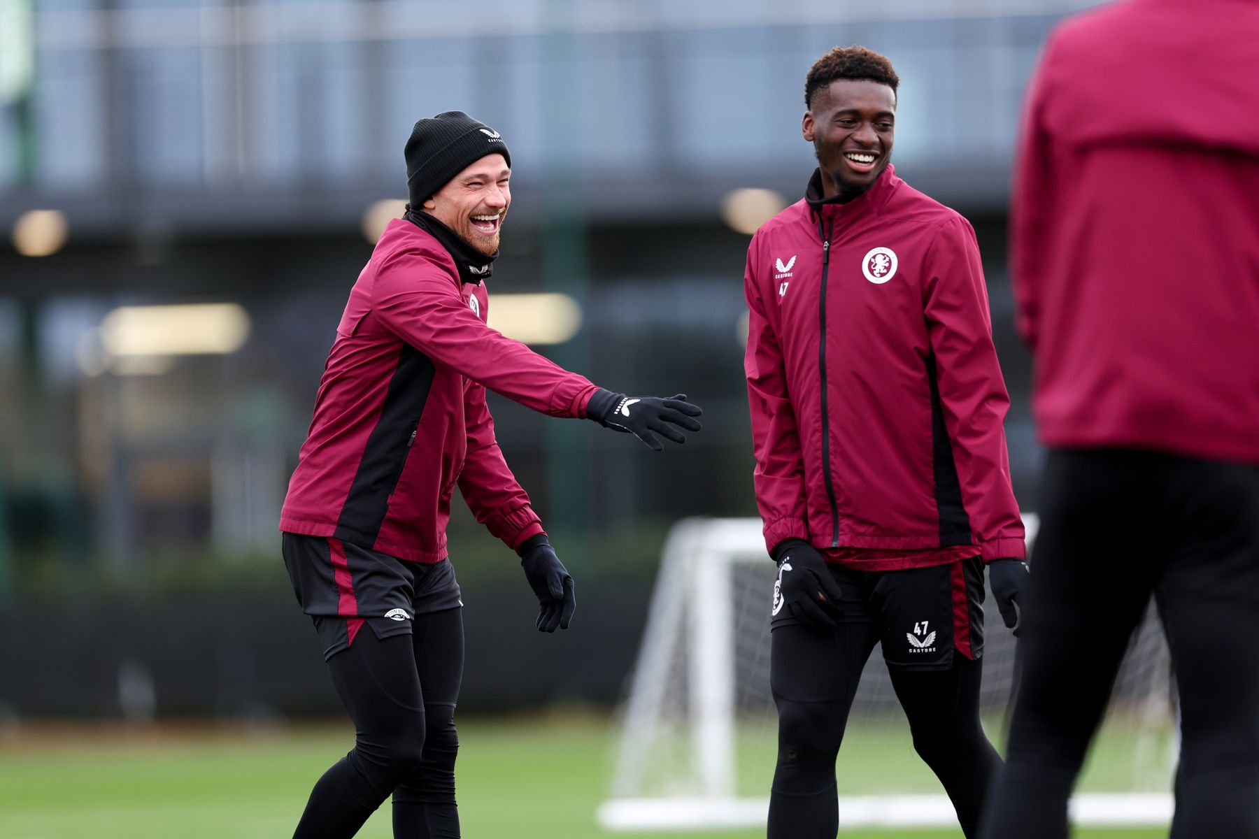 Aston Villa training pre-Chelsea FA Cup