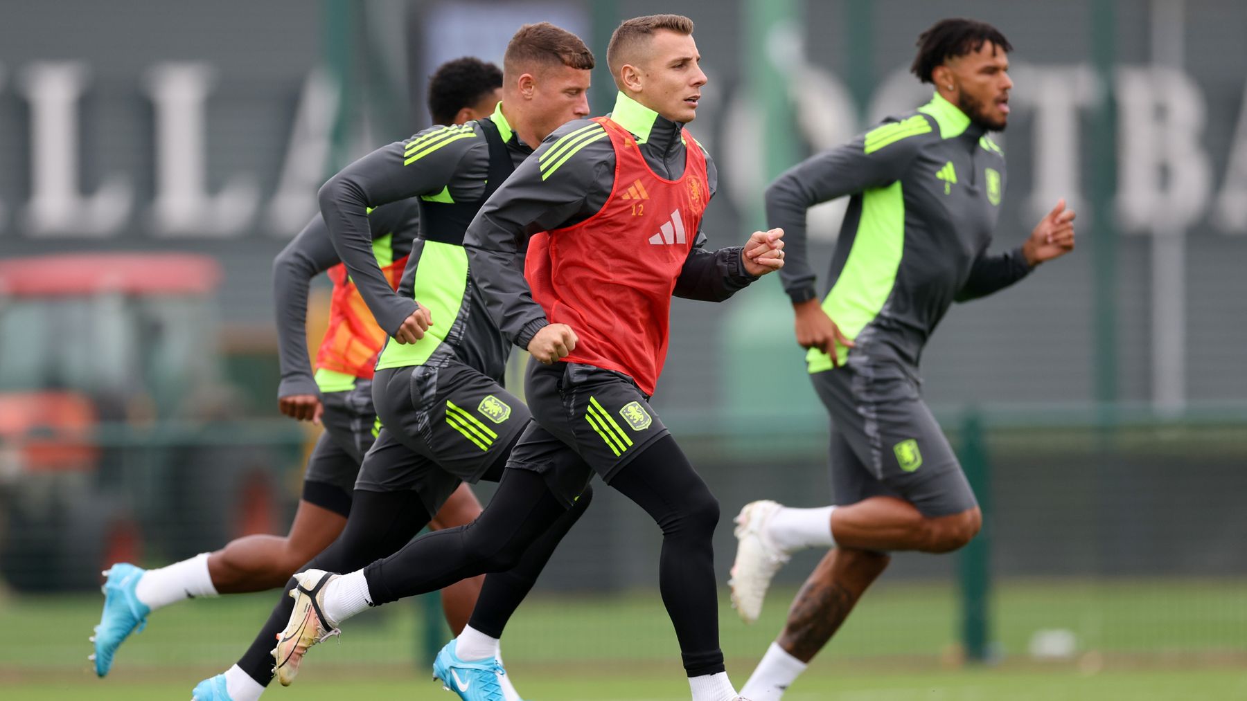 Aston Villa training pre-Wolves