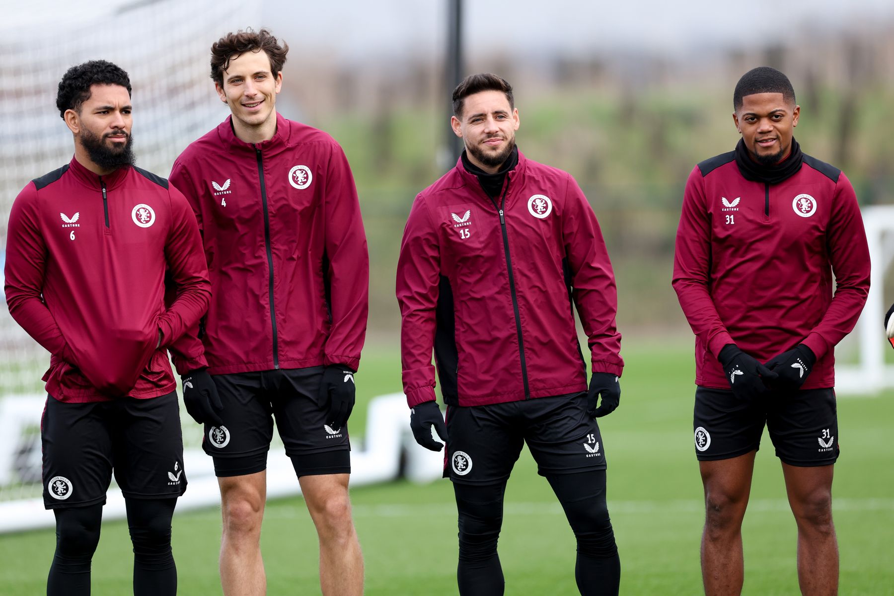 Aston Villa training pre-Chelsea FA Cup