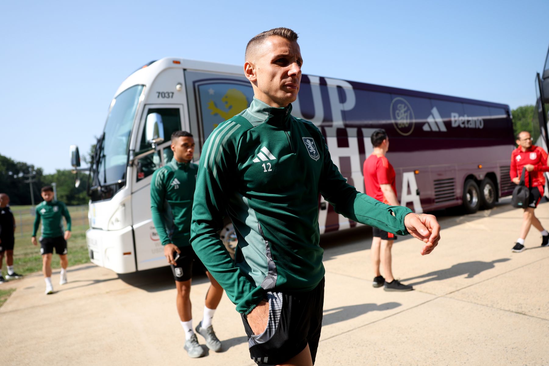 Aston Villa training in Washington, DC