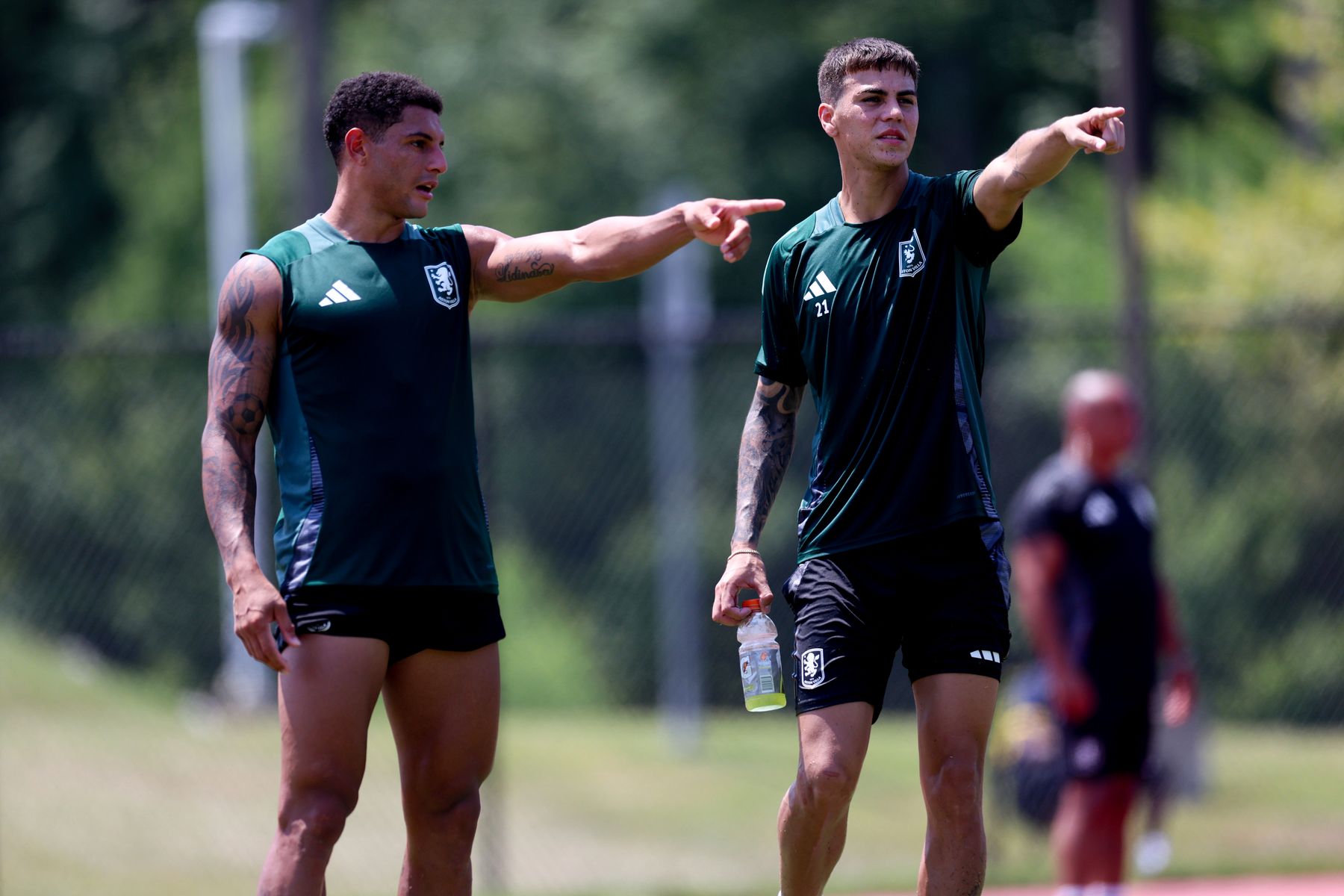 Aston Villa training in Washington, DC