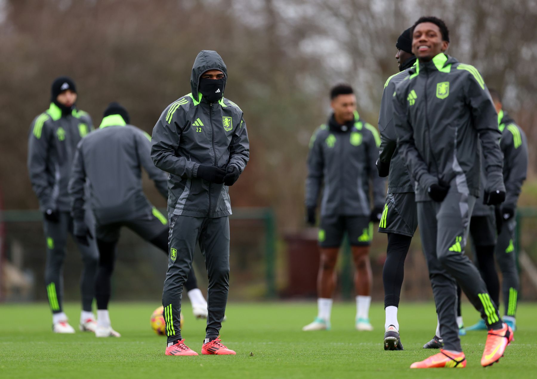 Aston Villa training pre-Manchester City