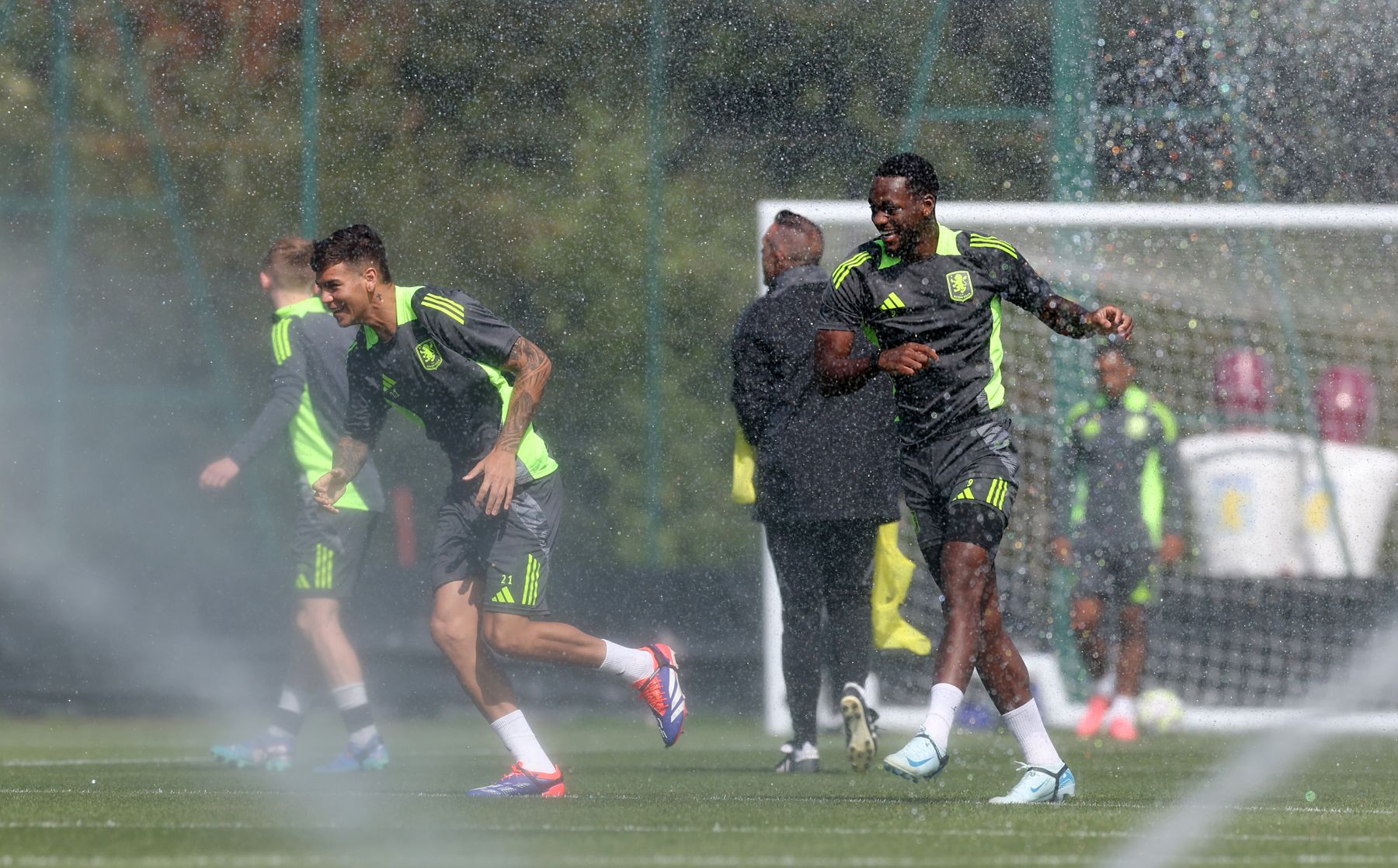 Aston Villa training pre-Arsenal