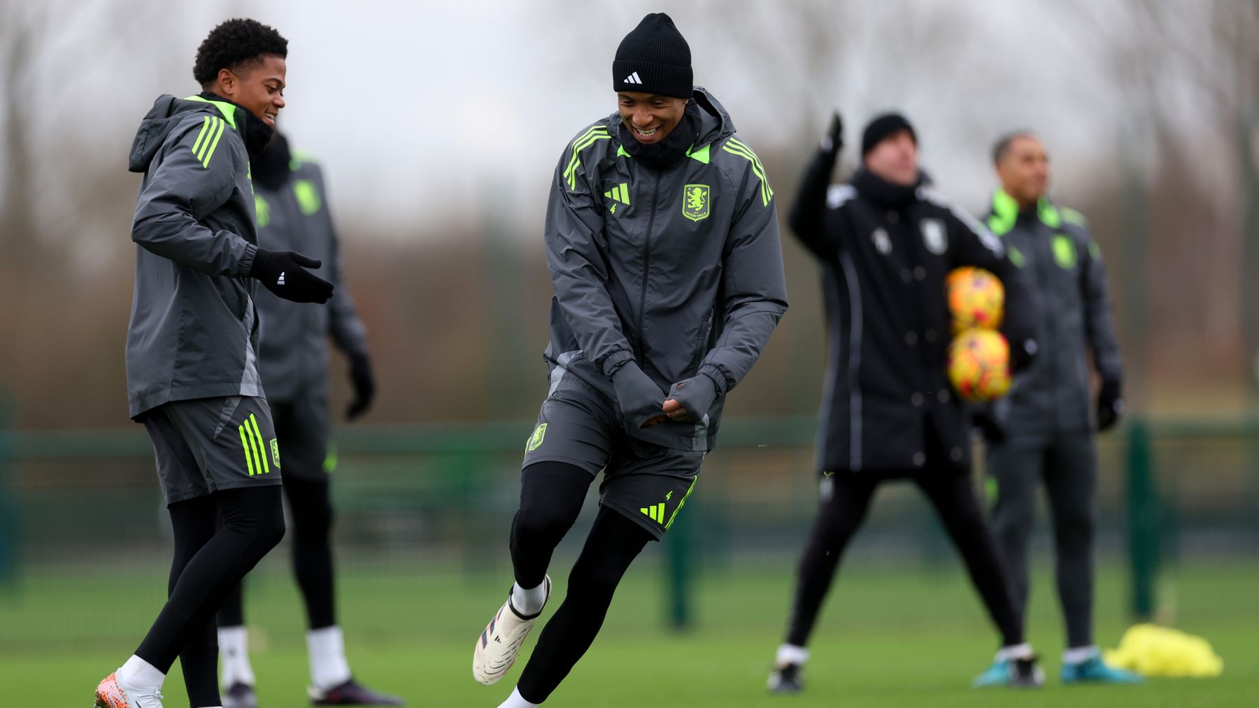 Aston Villa training pre-Manchester City