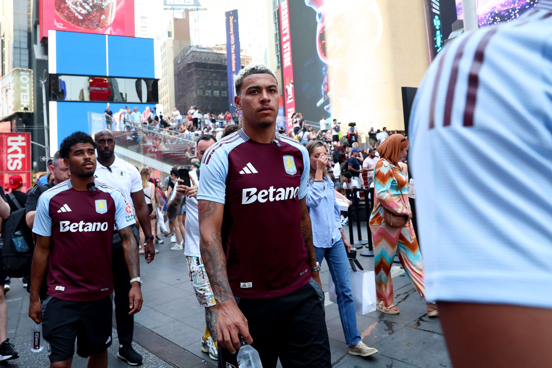 Aston Villa in Times Square, New York