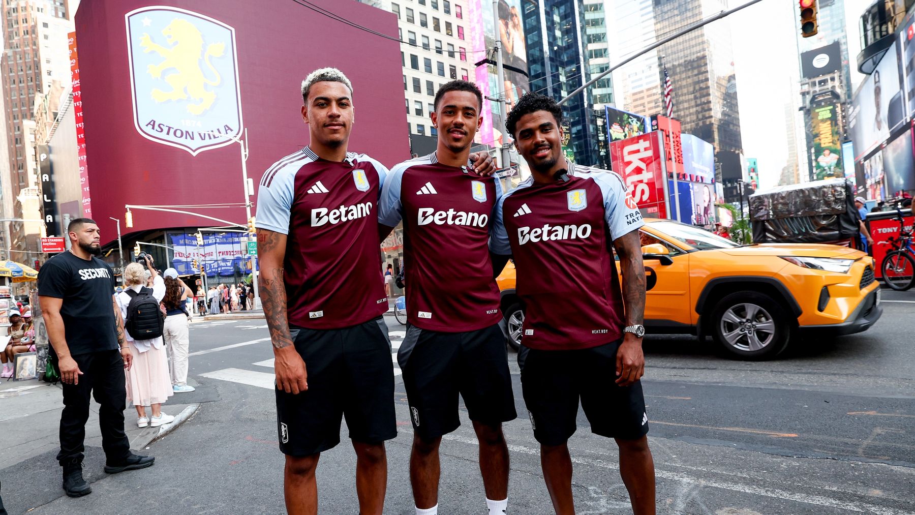 Aston Villa in Times Square, New York