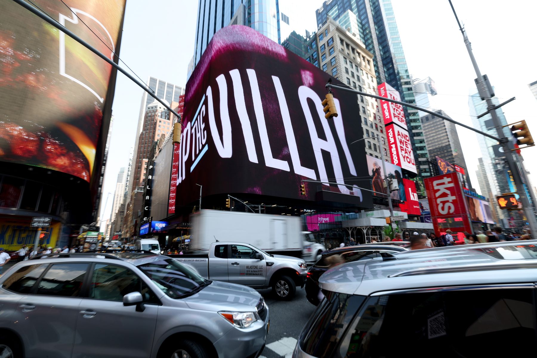 Aston Villa in Times Square, New York