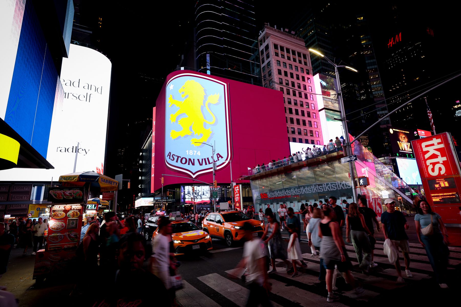 Aston Villa in Times Square, New York