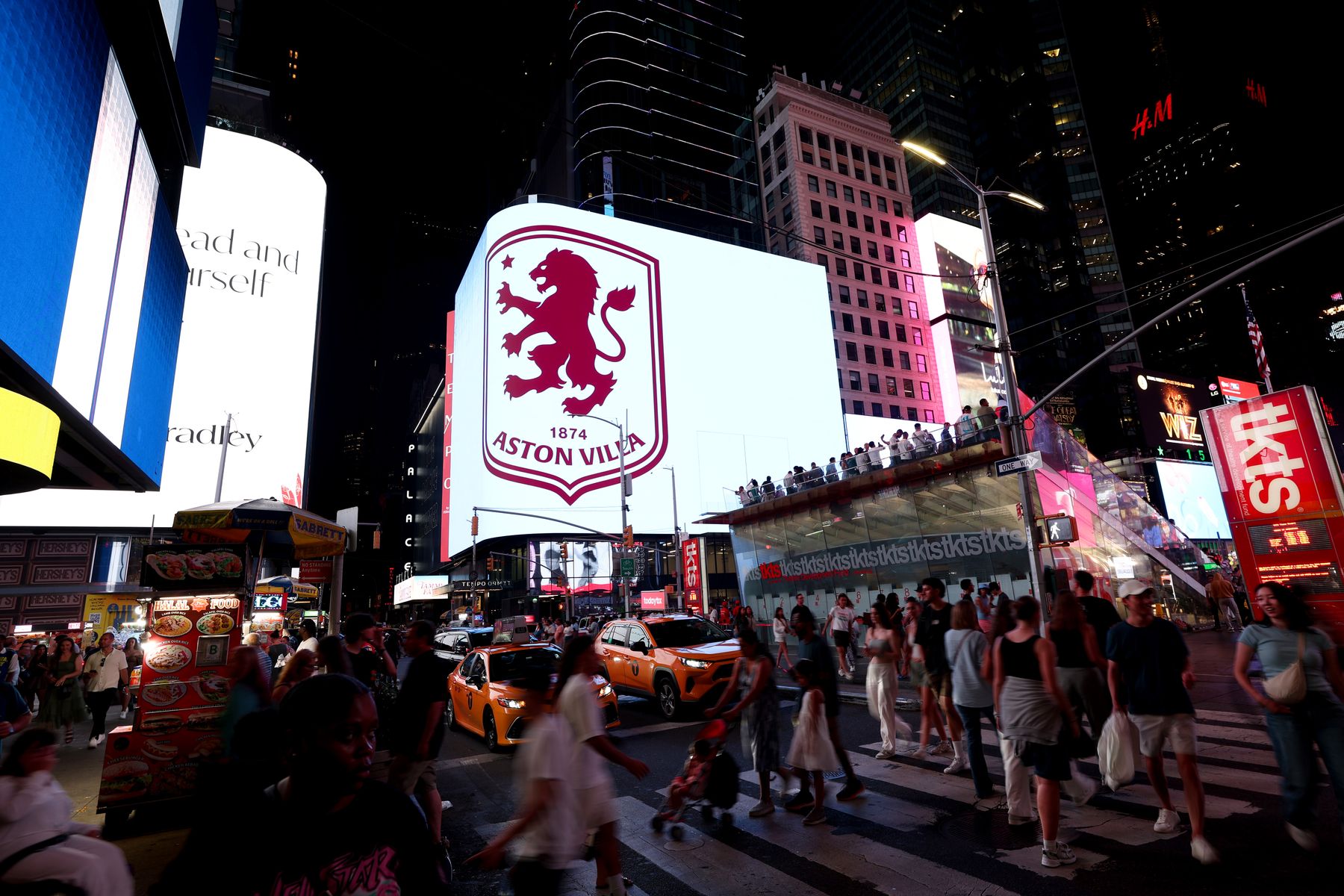 Aston Villa in Times Square, New York