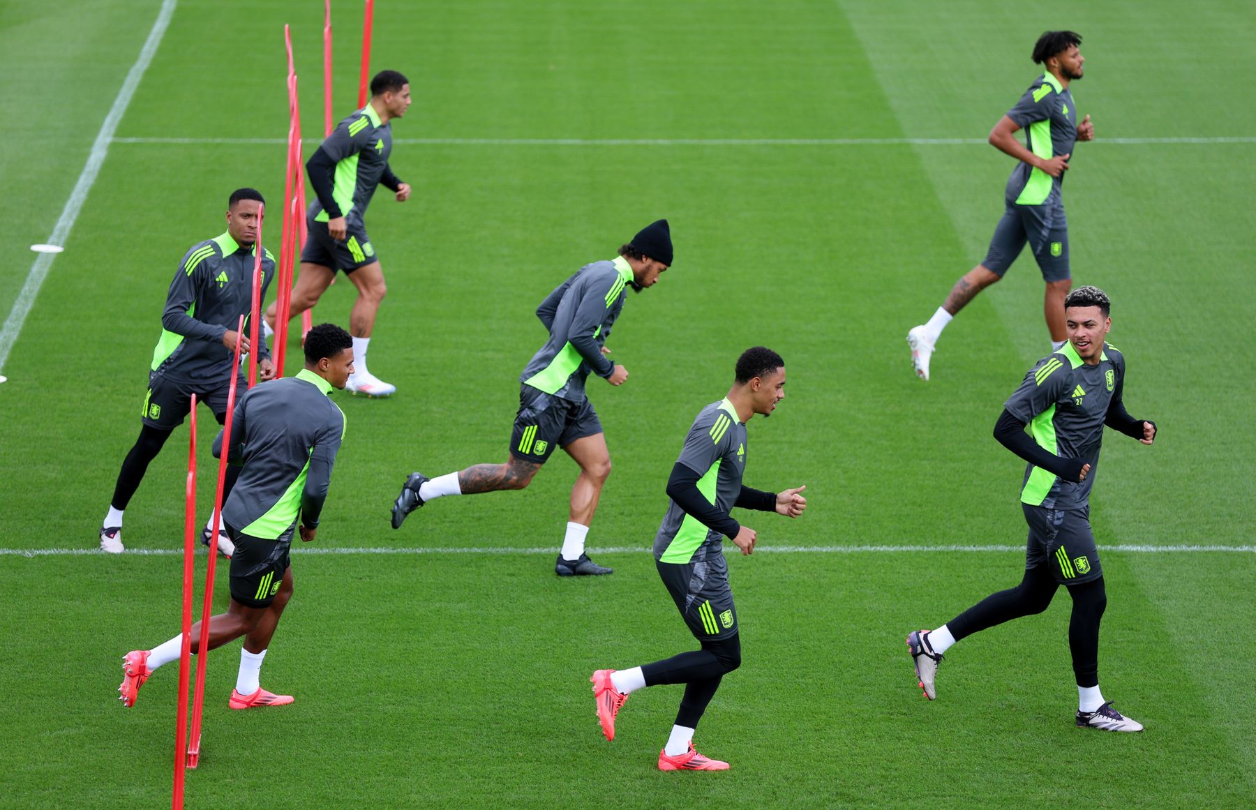 Aston Villa training pre-Ipswich Town