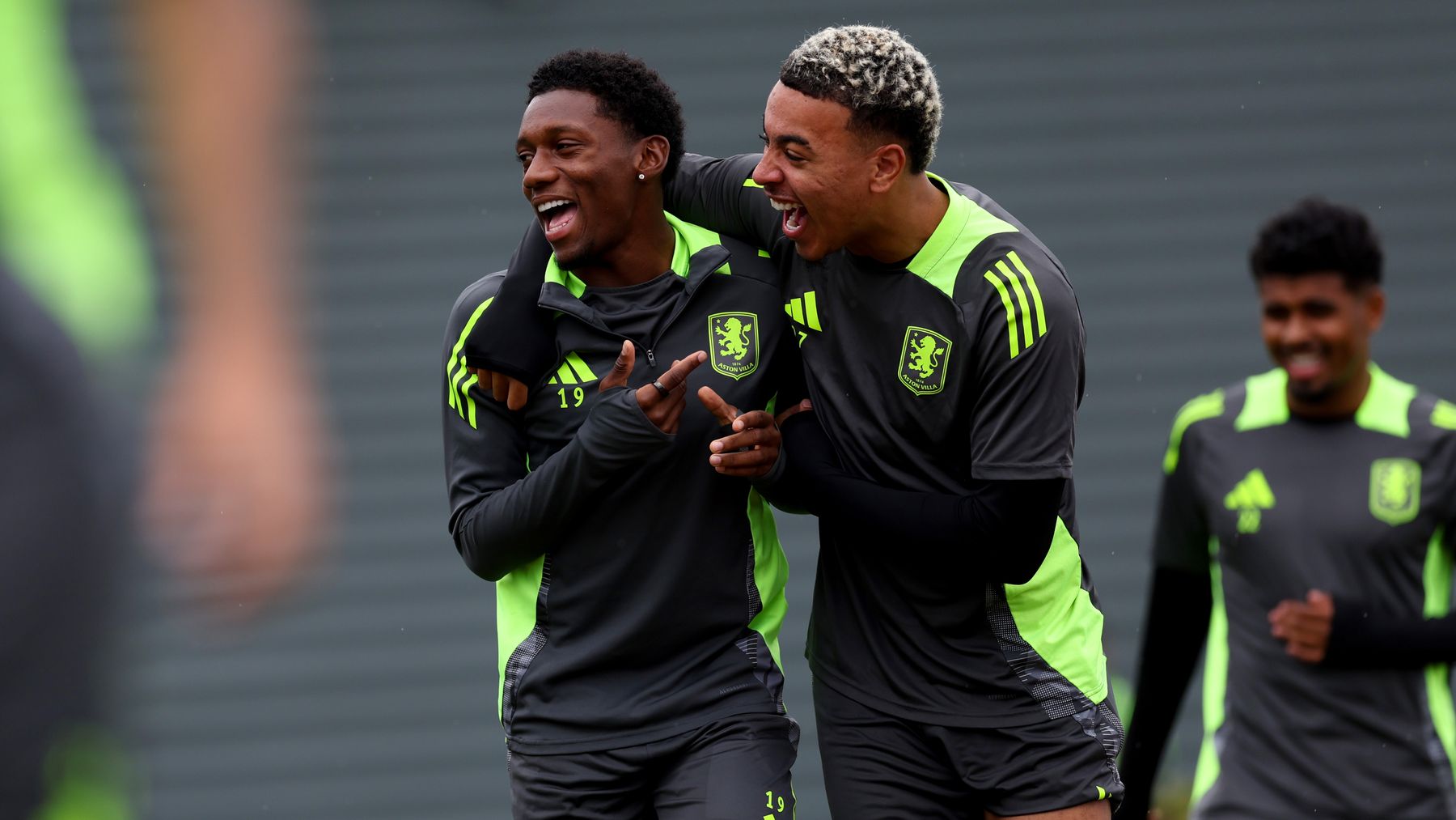 Aston Villa training pre-Arsenal