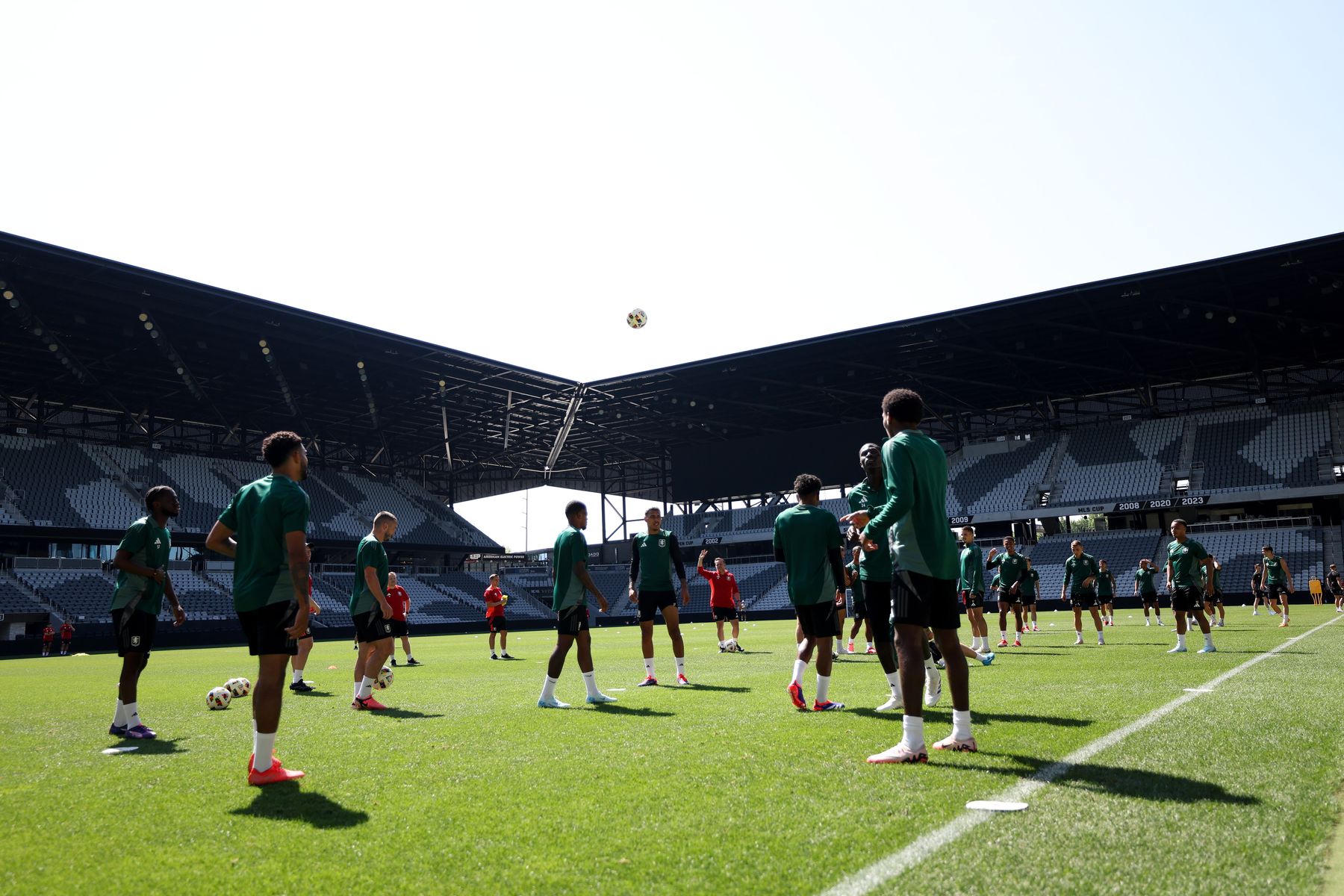 Aston Villa training ahead of Columbus Crew pre-season fixture