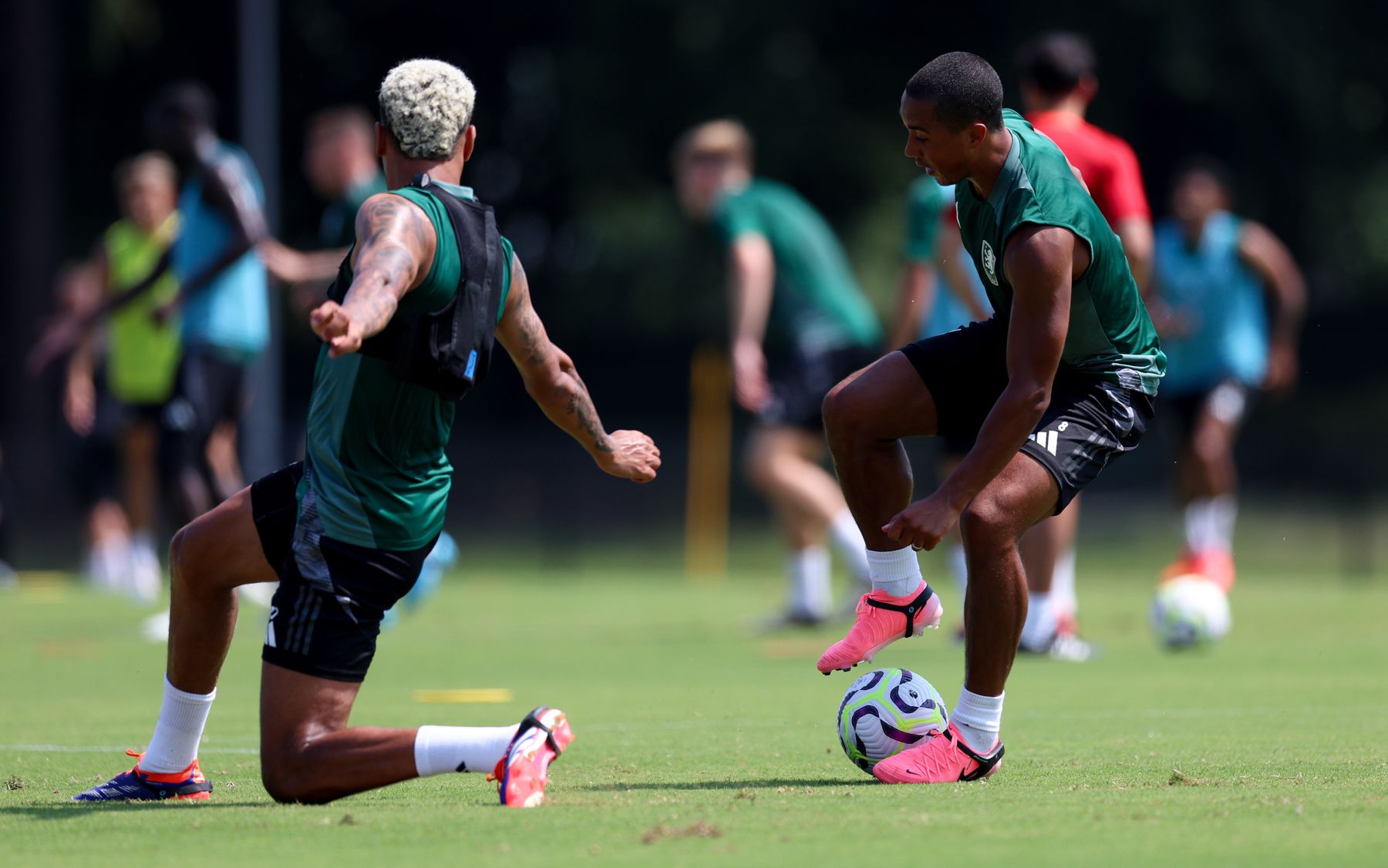 Aston Villa training in Washington, DC