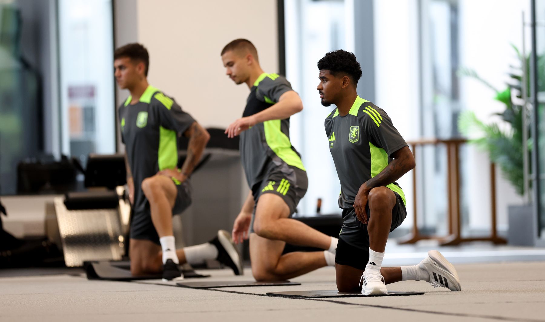 Aston Villa training pre-Arsenal