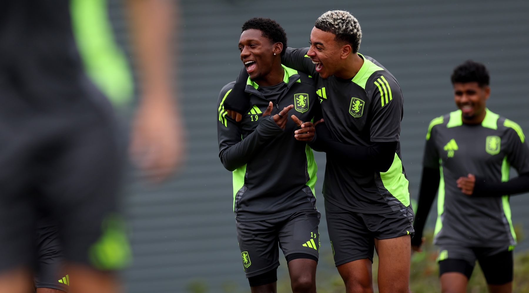 Aston Villa training pre-Arsenal