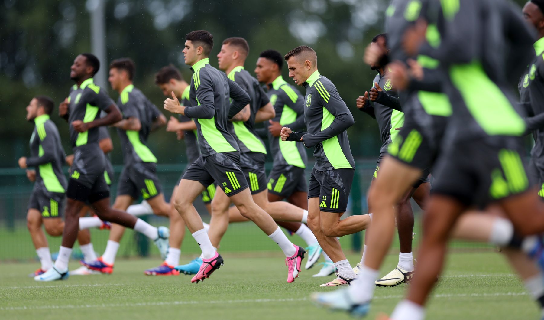 Aston Villa training pre-Arsenal